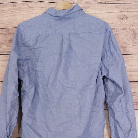 Abercrombie & Fitch Shirt Mens Medium Blue Muscle Fit Button Down Long Sleeve - Picture 5 of 9
